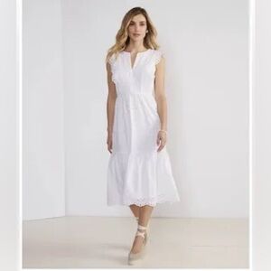 Vineyard Vines Seashell Eyelet Maxi Dress